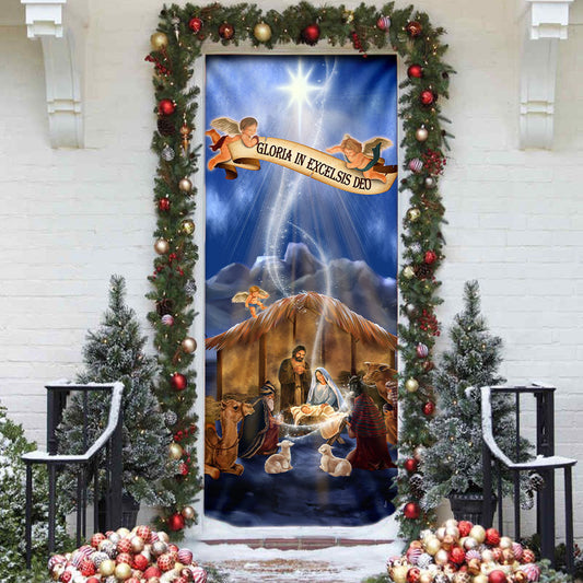 Nativity Scene Door Cover, Jesus Is Born