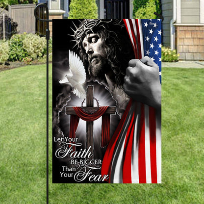 My God. Jesus Christian Flag. Let Your Faith Be Bigger Than Your Fear Flag 3-Day Shipping