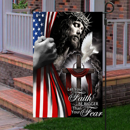 My God. Jesus Christian Flag. Let Your Faith Be Bigger Than Your Fear Flag 3-Day Shipping