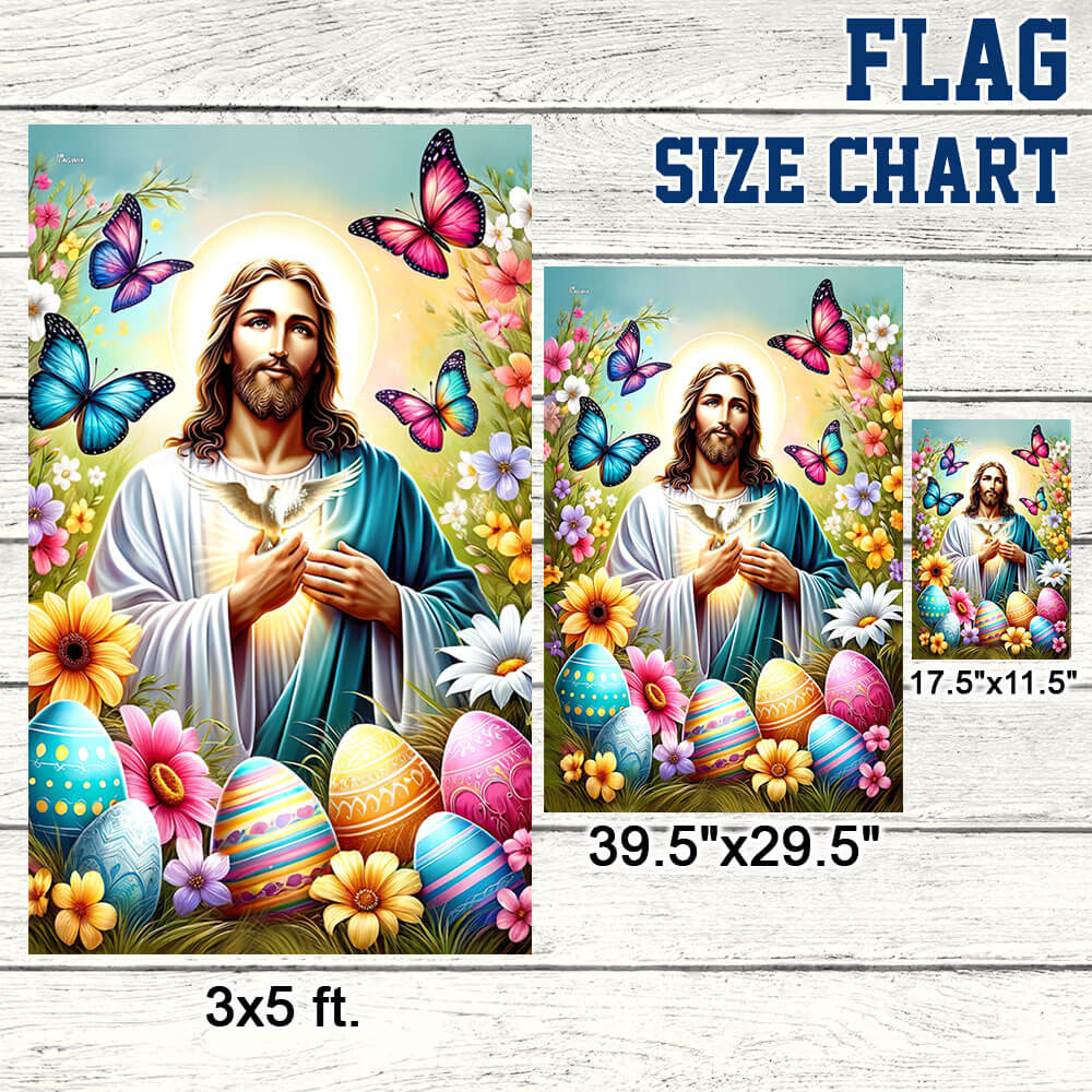 FLAGWIX  Jesus Christ Easter Day Egg Flag