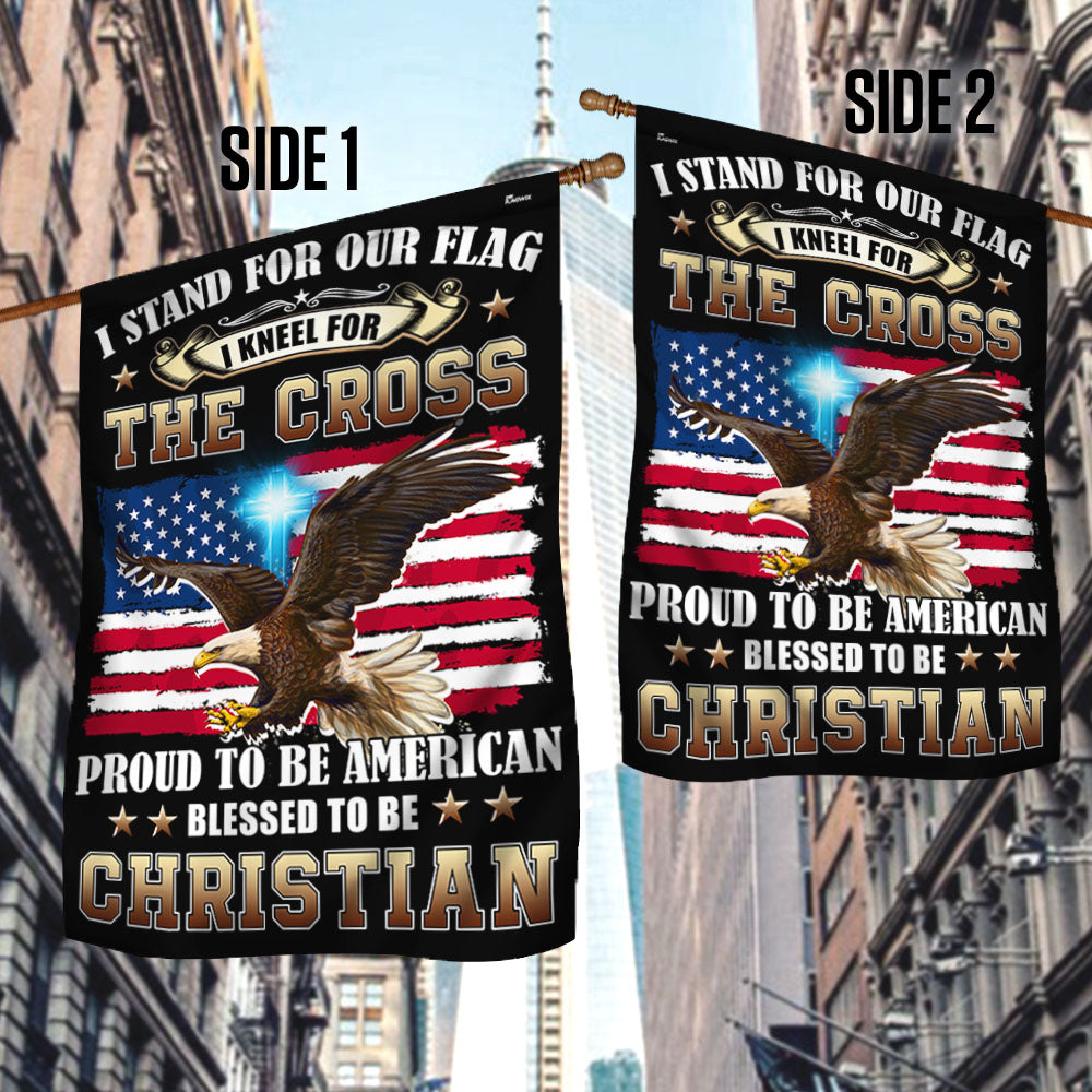 Proud To Be American Blessed To Be Christian Eagle Patriot American Flag
