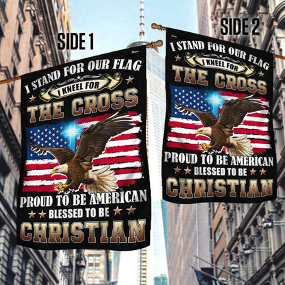 Proud To Be American Blessed To Be Christian Eagle Patriot American Flag