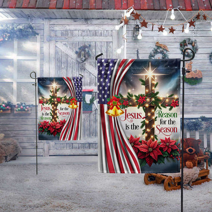 Jesus Christ Christmas Flag Jesus Is The Reason For The Season