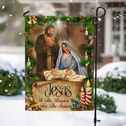 Jesus Is the Reason Christmas Flag - Faithful Holiday Gift & Decor with 3-Day Shipping