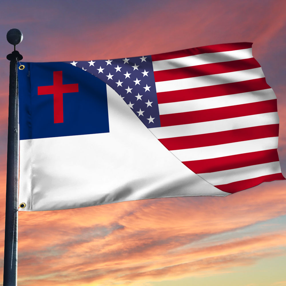 Christian Flag American Christian Grommet Flag