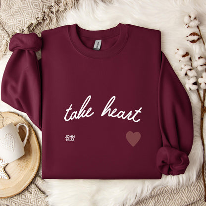Take Heart John 16.33 Sweatshirt