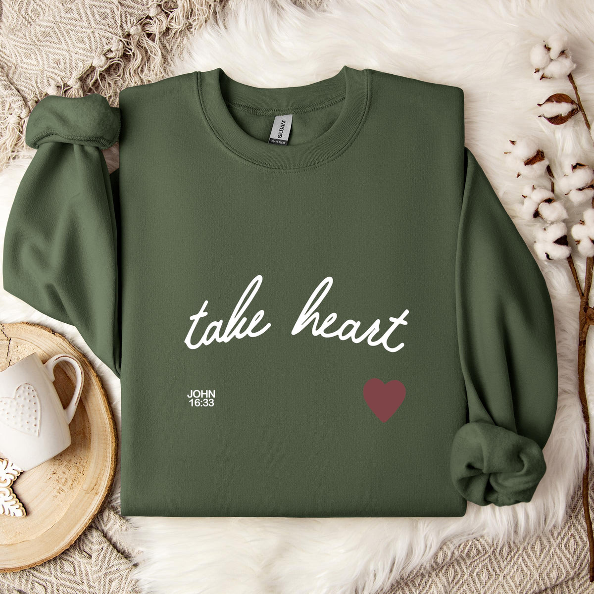 Take Heart John 16.33 Sweatshirt