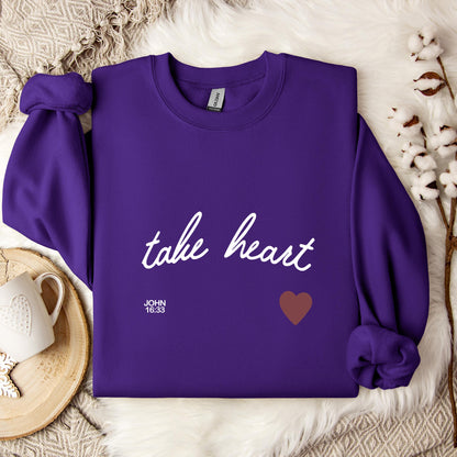 Take Heart John 16.33 Sweatshirt