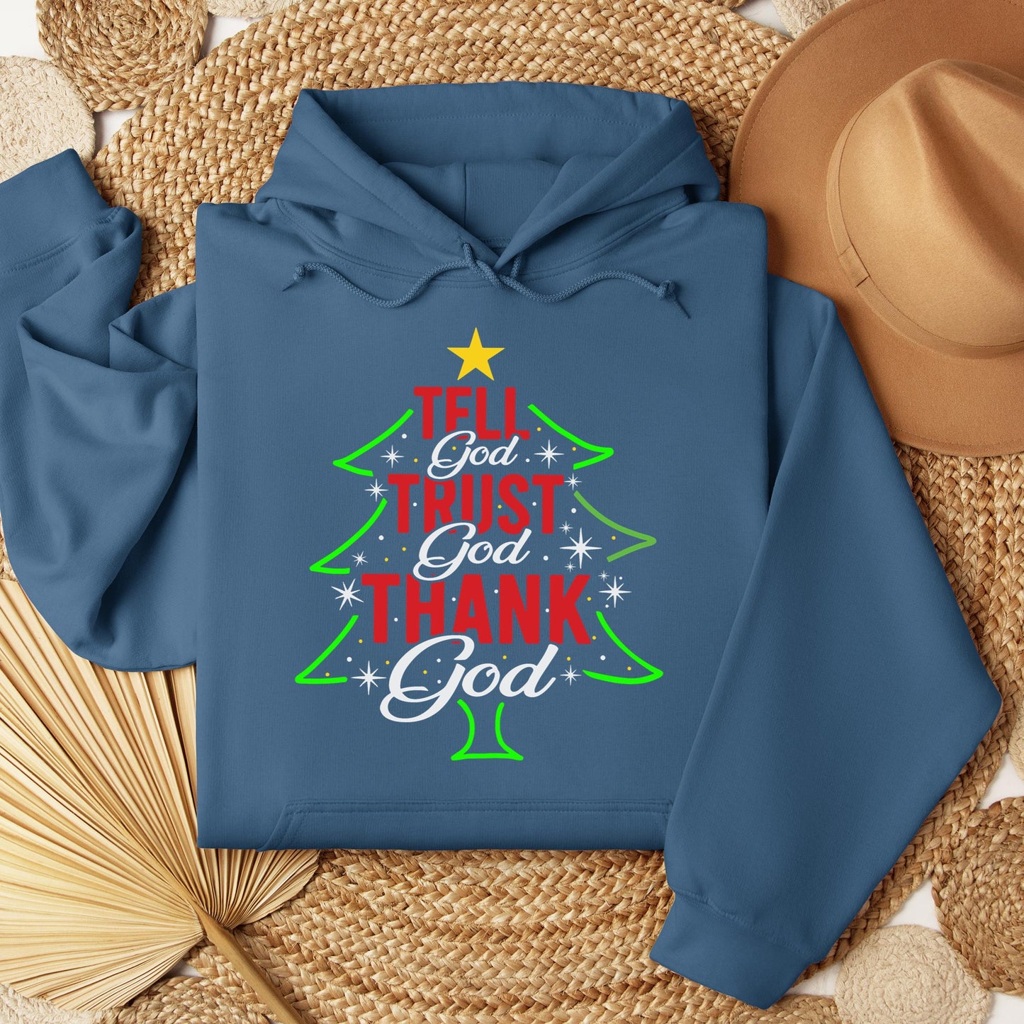 Tell God Trust God Thank God Christmas Tree