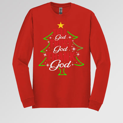 Tell God Trust God Thank God Christmas Tree