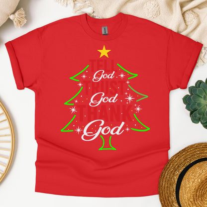 Tell God Trust God Thank God Christmas Tree