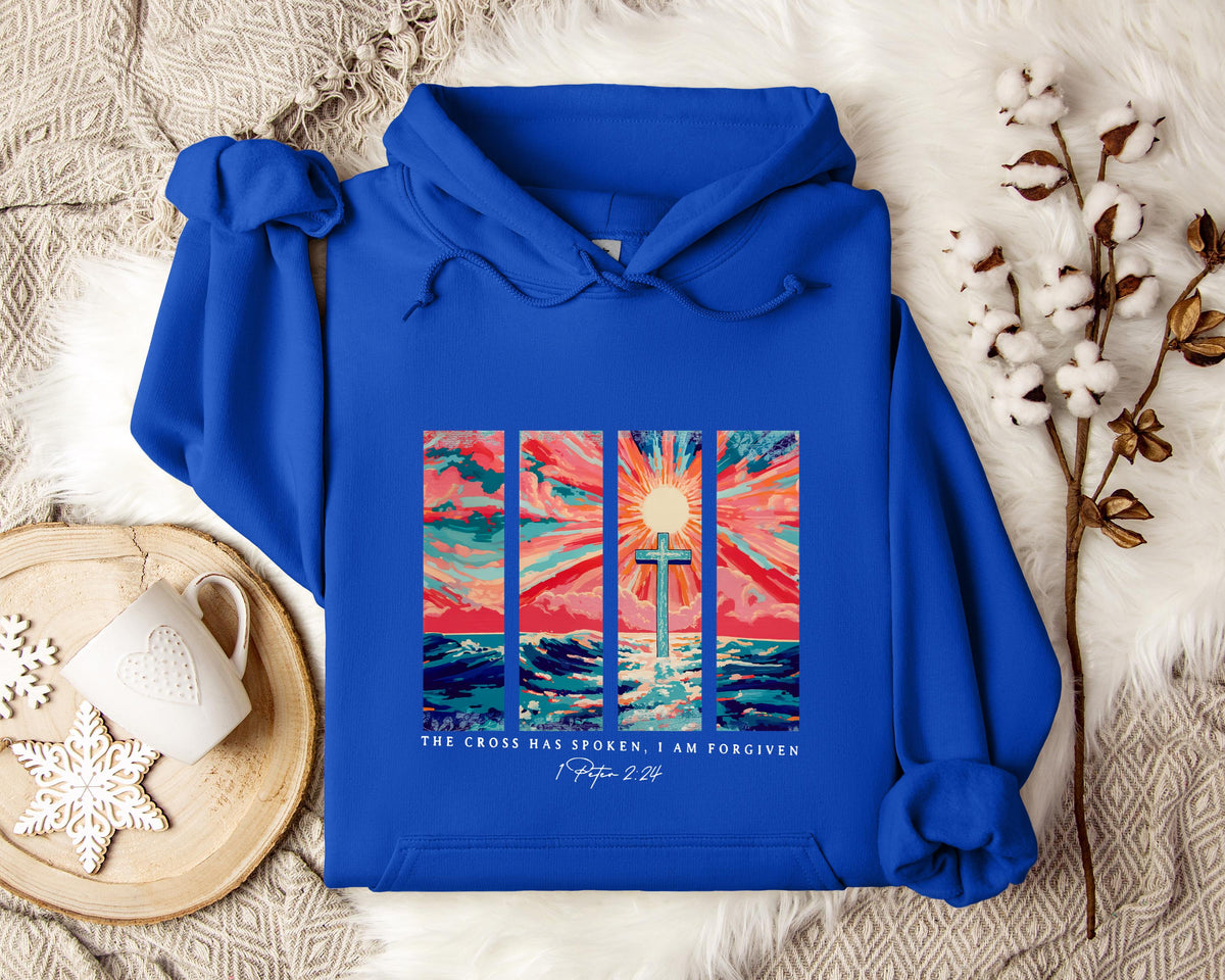 The Cross Has Spoken I Am Forgiven 1 Peter 2.24 Hoodie