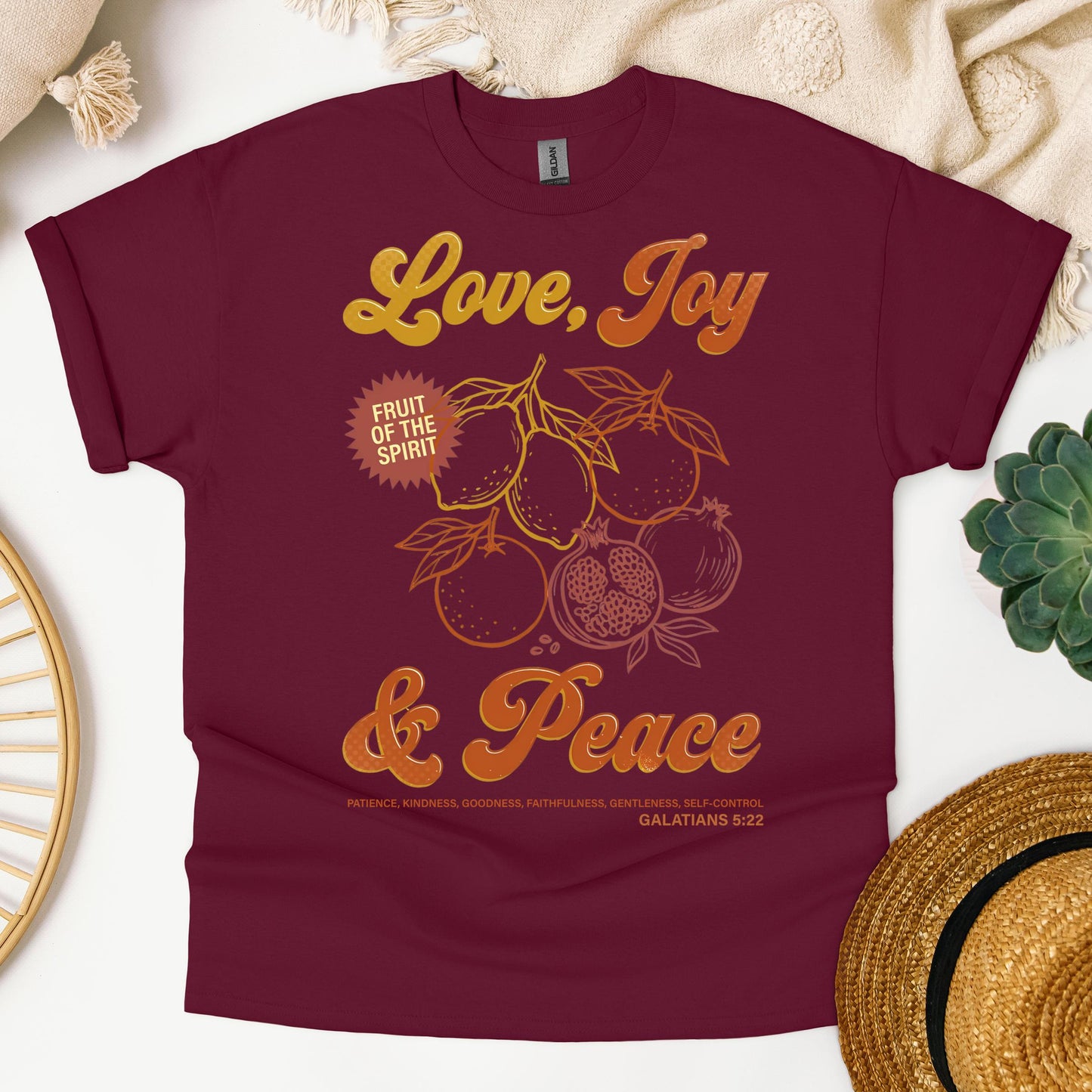 The Fruit Of The Spirit Is Love Joy Peace Patience Kindness Goodness Faithfulness Gentleness Self-control Galatians 5.22 01