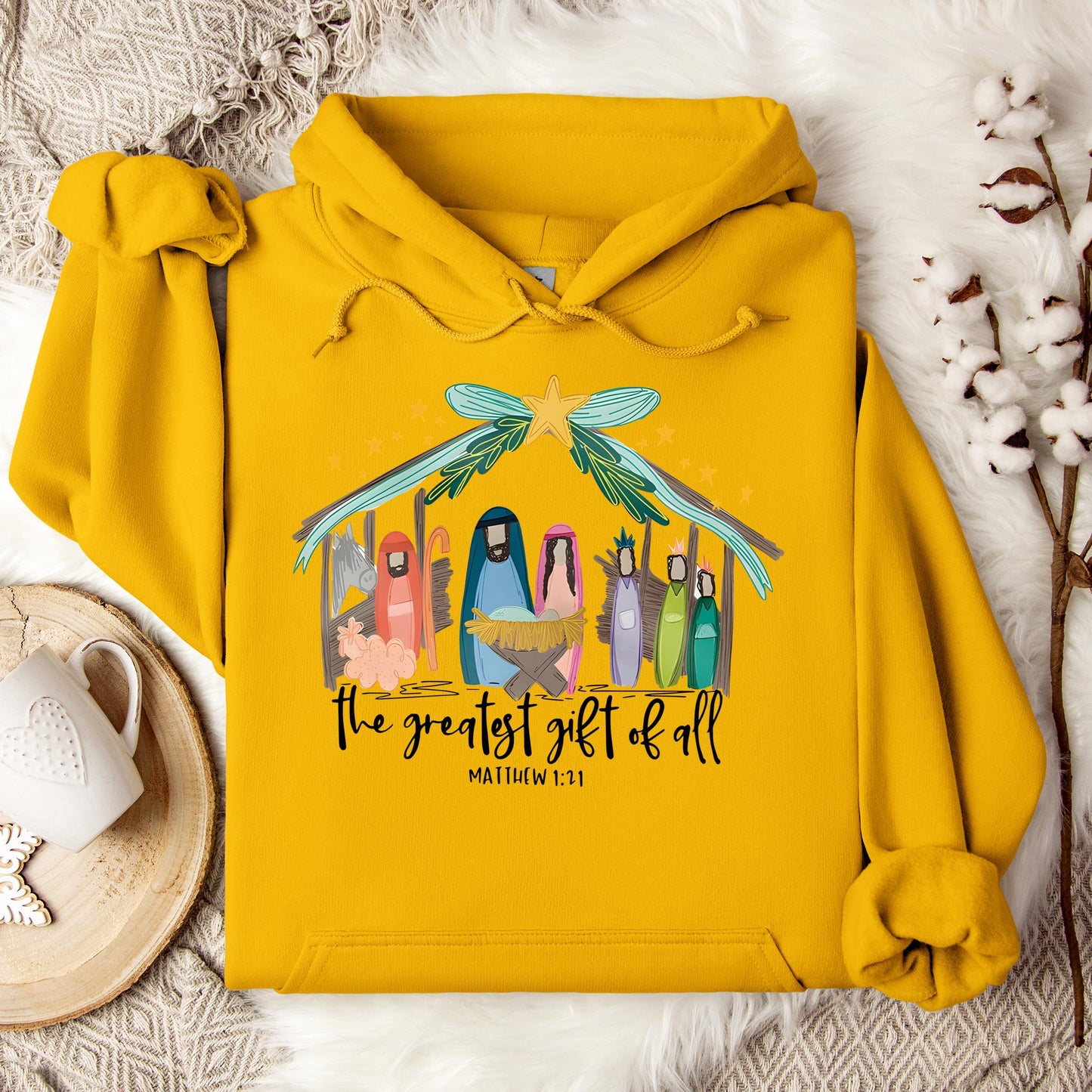 The Greatest Gift Of All Matthew 1.21 01 Hoodie
