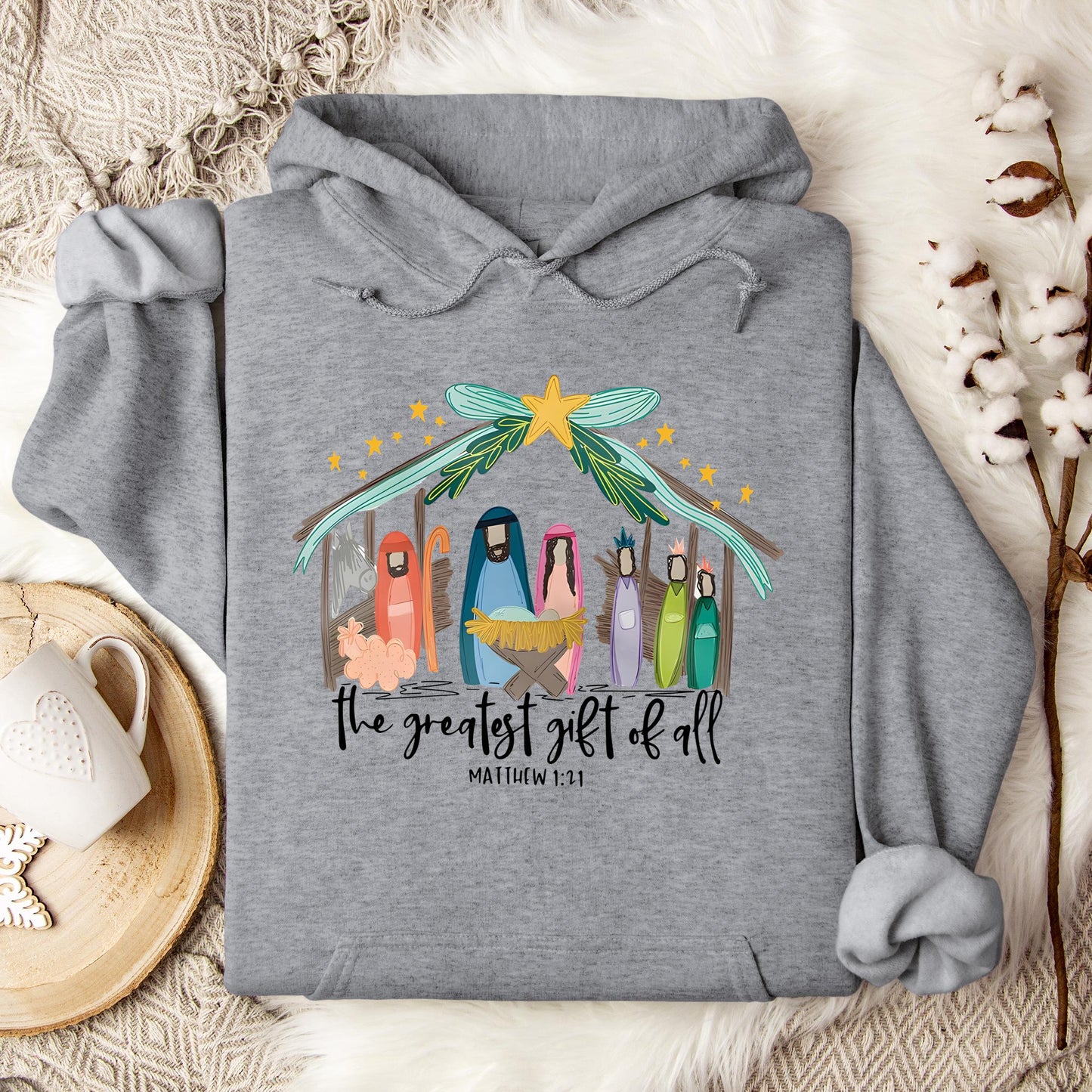 The Greatest Gift Of All Matthew 1.21 01 Hoodie
