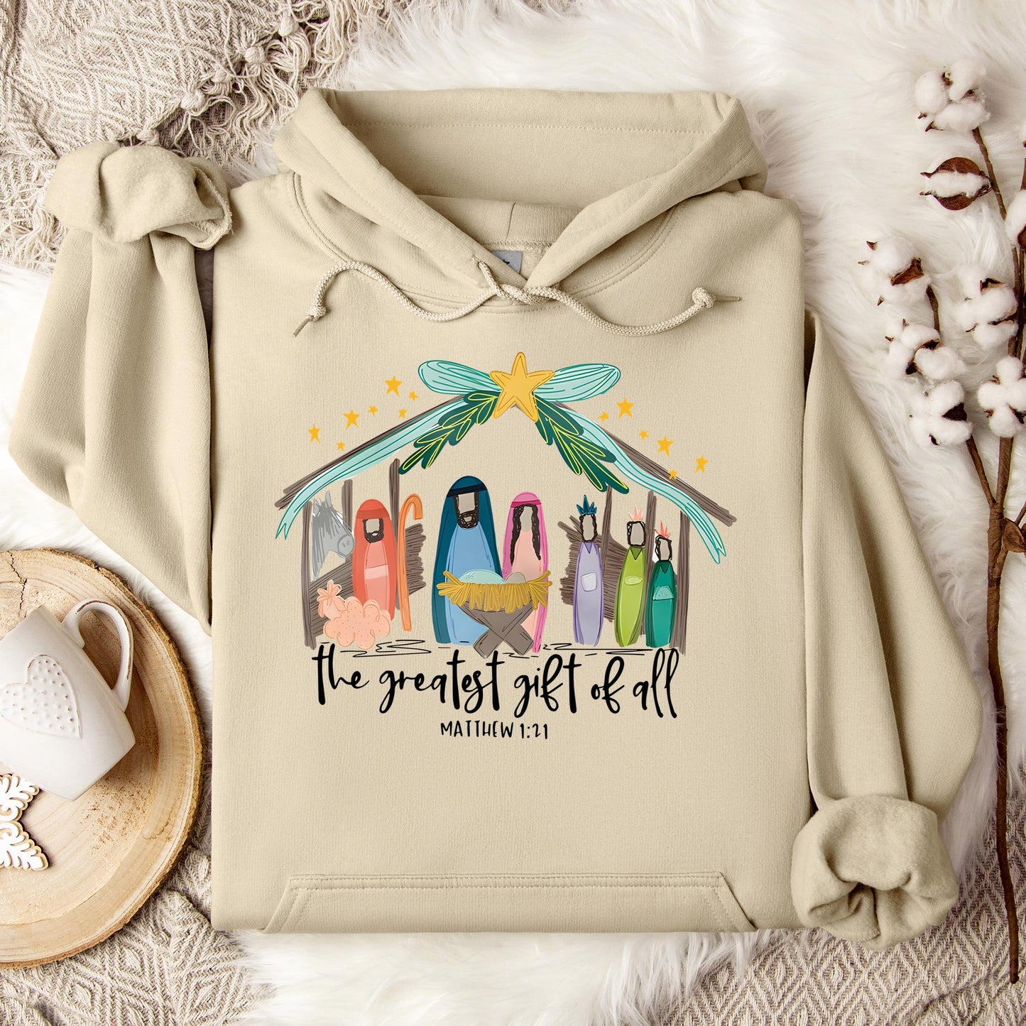 The Greatest Gift Of All Matthew 1.21 01 Hoodie