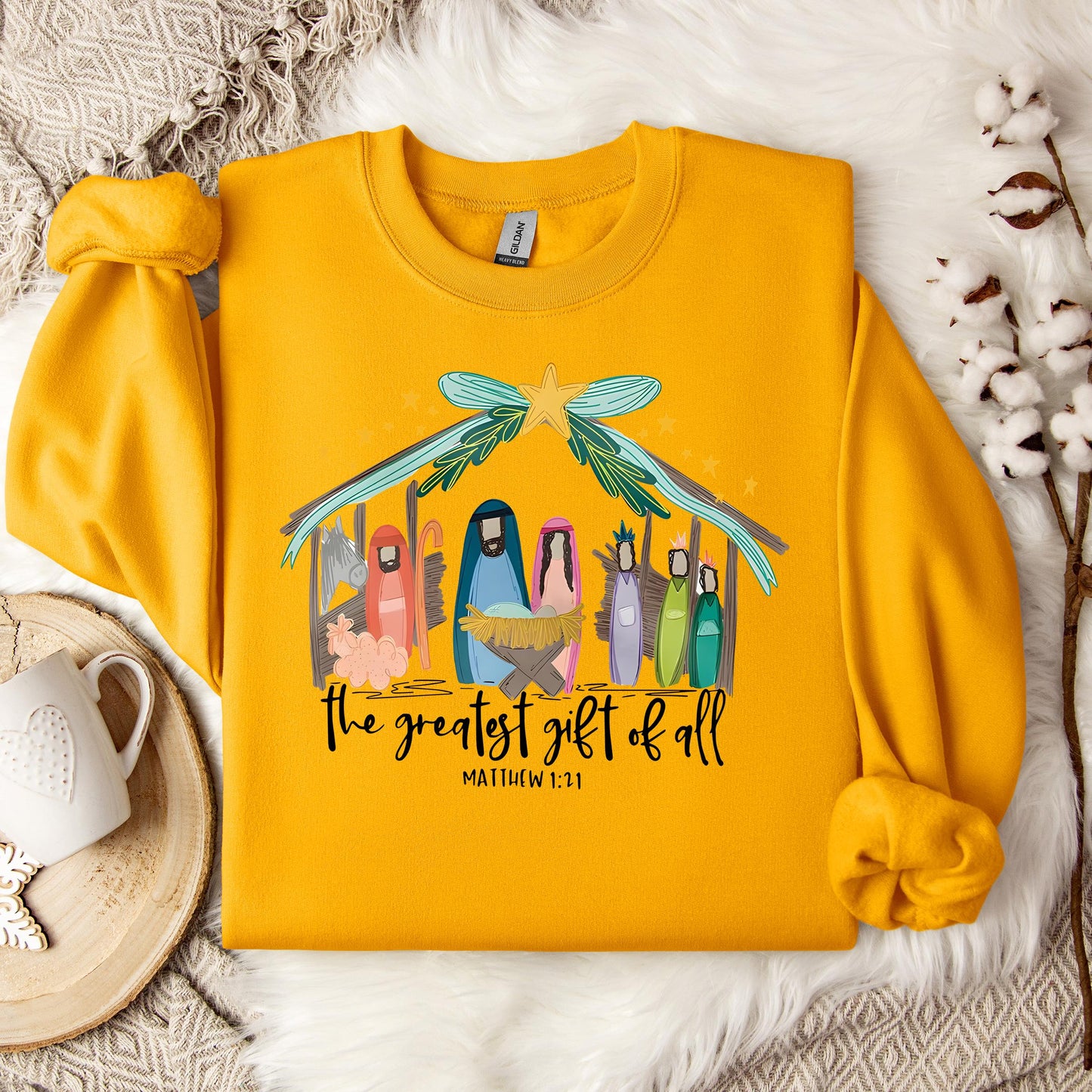 The Greatest Gift Of All Matthew 1.21 01 Sweatshirt