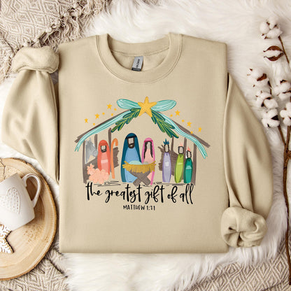 The Greatest Gift Of All Matthew 1.21 01 Sweatshirt