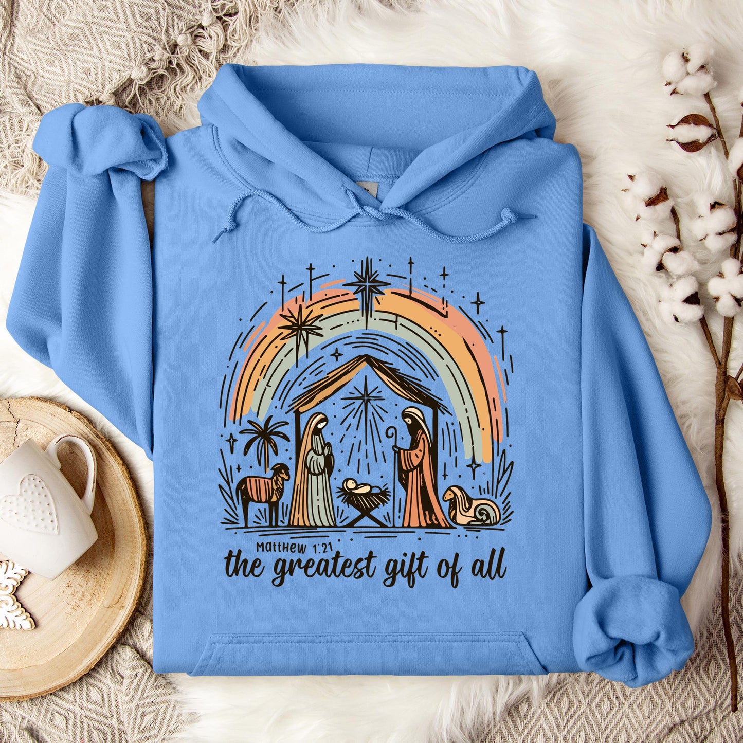 The Greatest Gift Of All Matthew 1.21 02 Hoodie