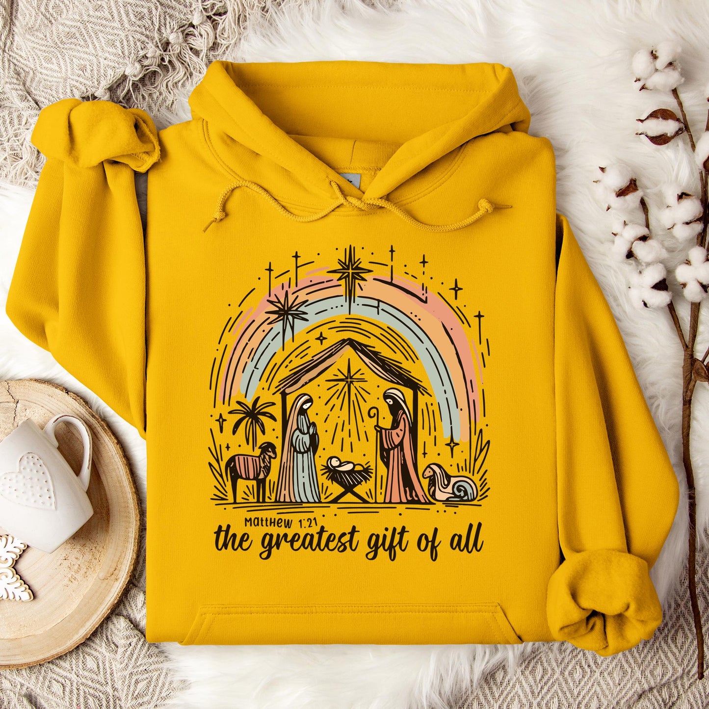 The Greatest Gift Of All Matthew 1.21 02 Hoodie