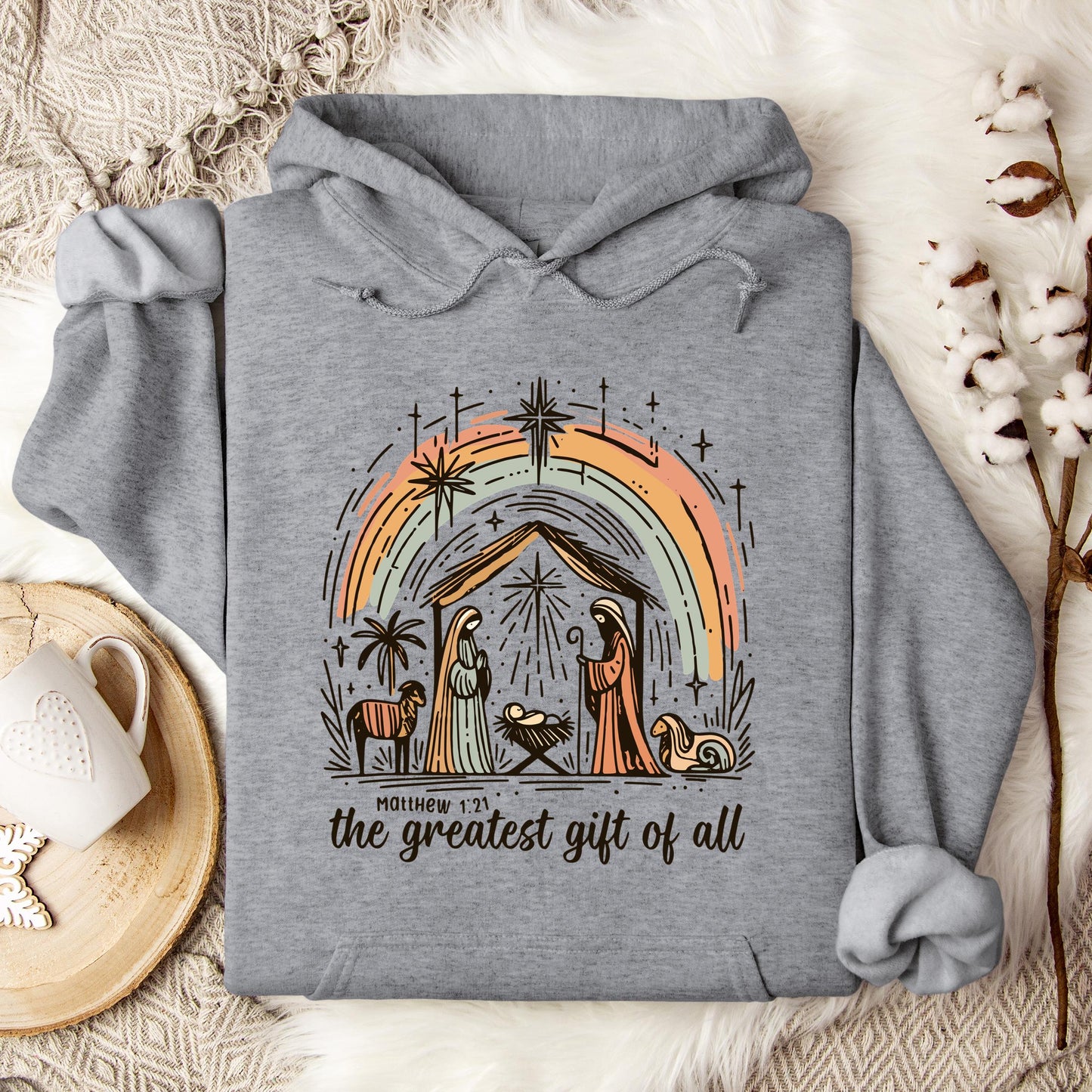 The Greatest Gift Of All Matthew 1.21 02 Hoodie