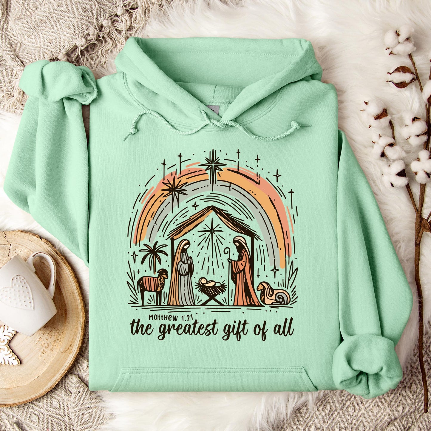 The Greatest Gift Of All Matthew 1.21 02 Hoodie