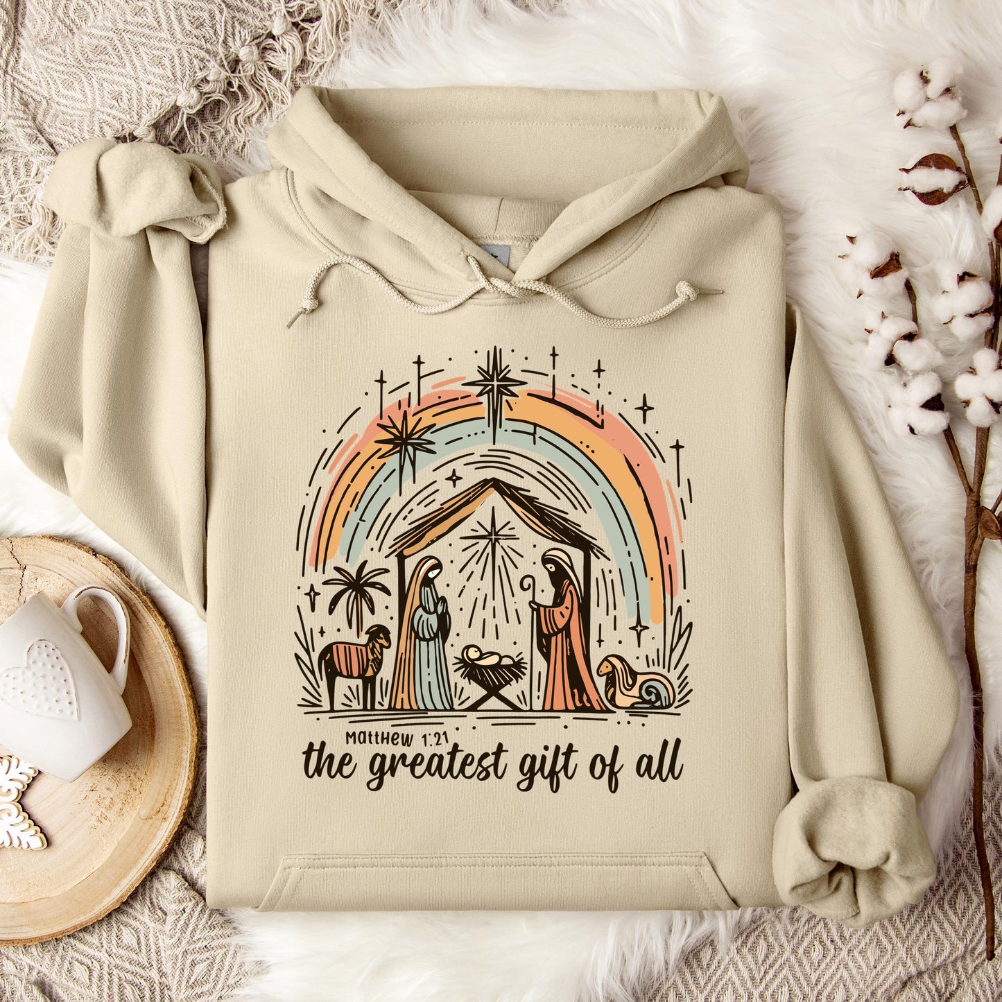 The Greatest Gift Of All Matthew 1.21 02 Hoodie