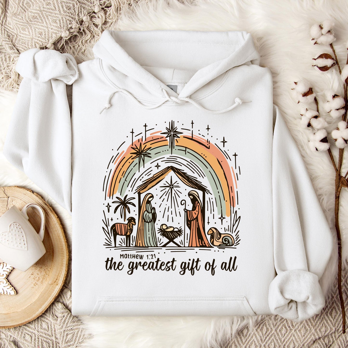 The Greatest Gift Of All Matthew 1.21 02 Hoodie
