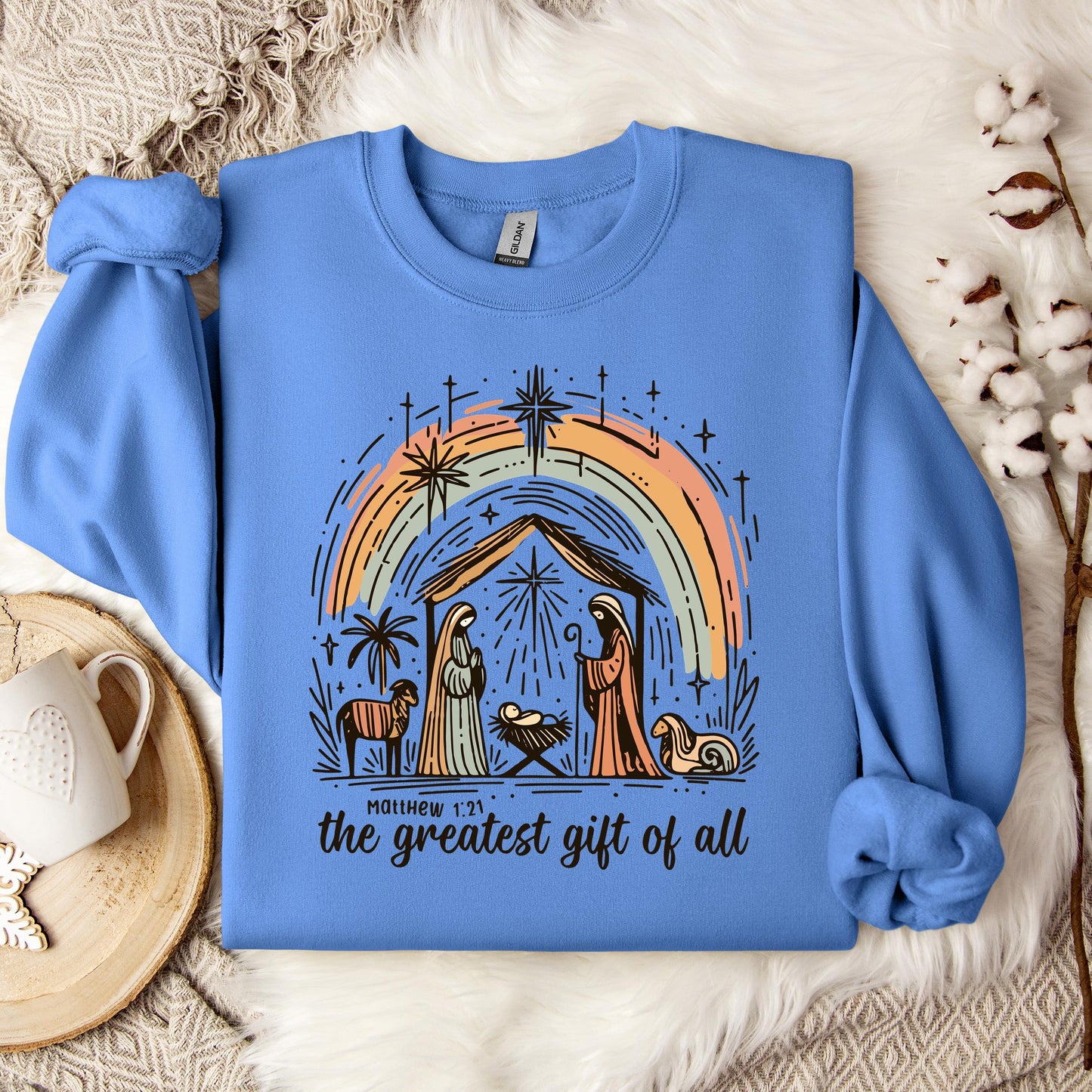 The Greatest Gift Of All Matthew 1.21 02 Sweatshirt