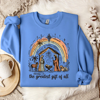 The Greatest Gift Of All Matthew 1.21 02 Sweatshirt