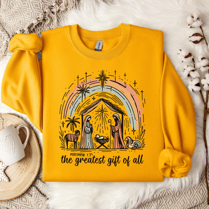 The Greatest Gift Of All Matthew 1.21 02 Sweatshirt