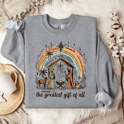 The Greatest Gift Of All Matthew 1.21 02 Sweatshirt