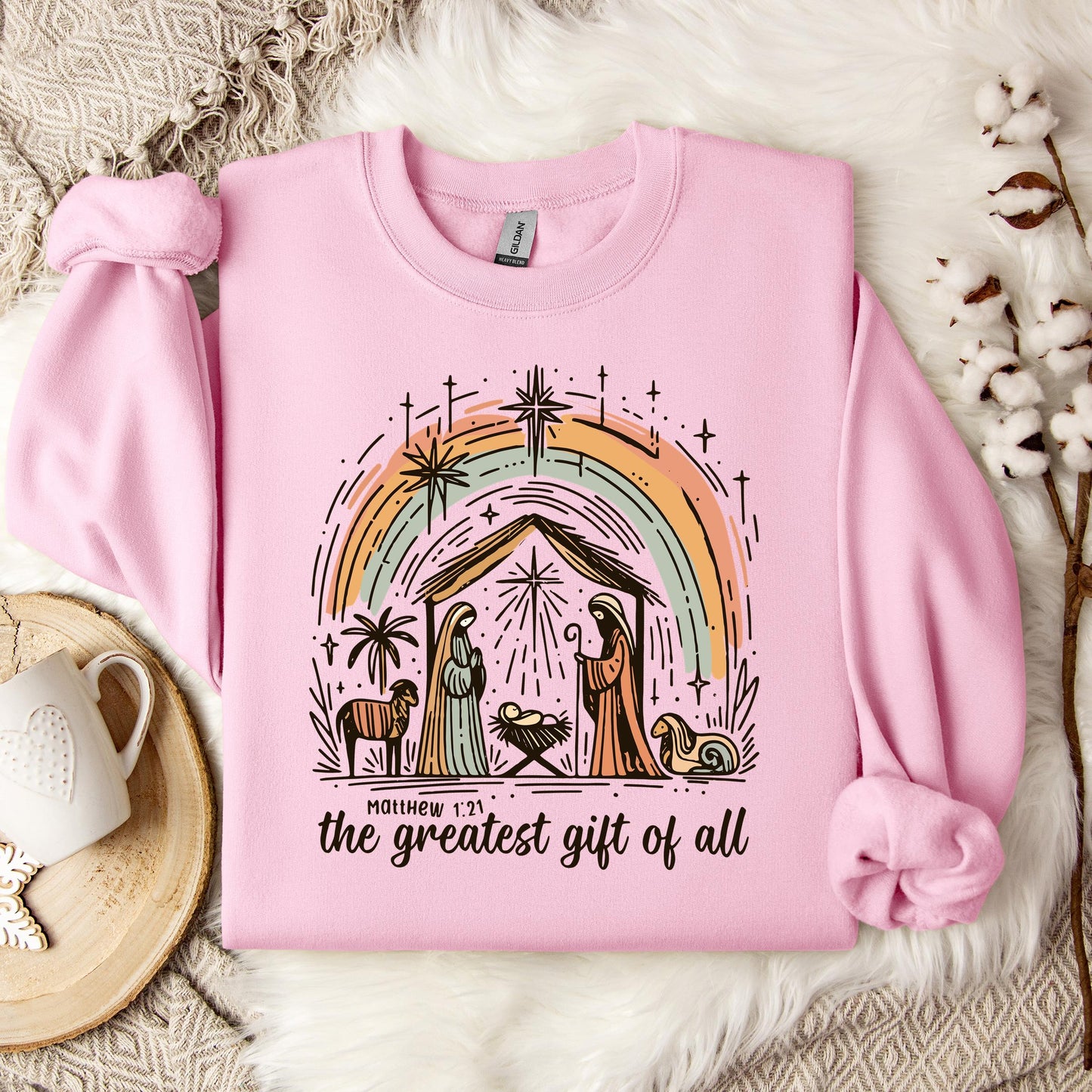 The Greatest Gift Of All Matthew 1.21 02 Sweatshirt