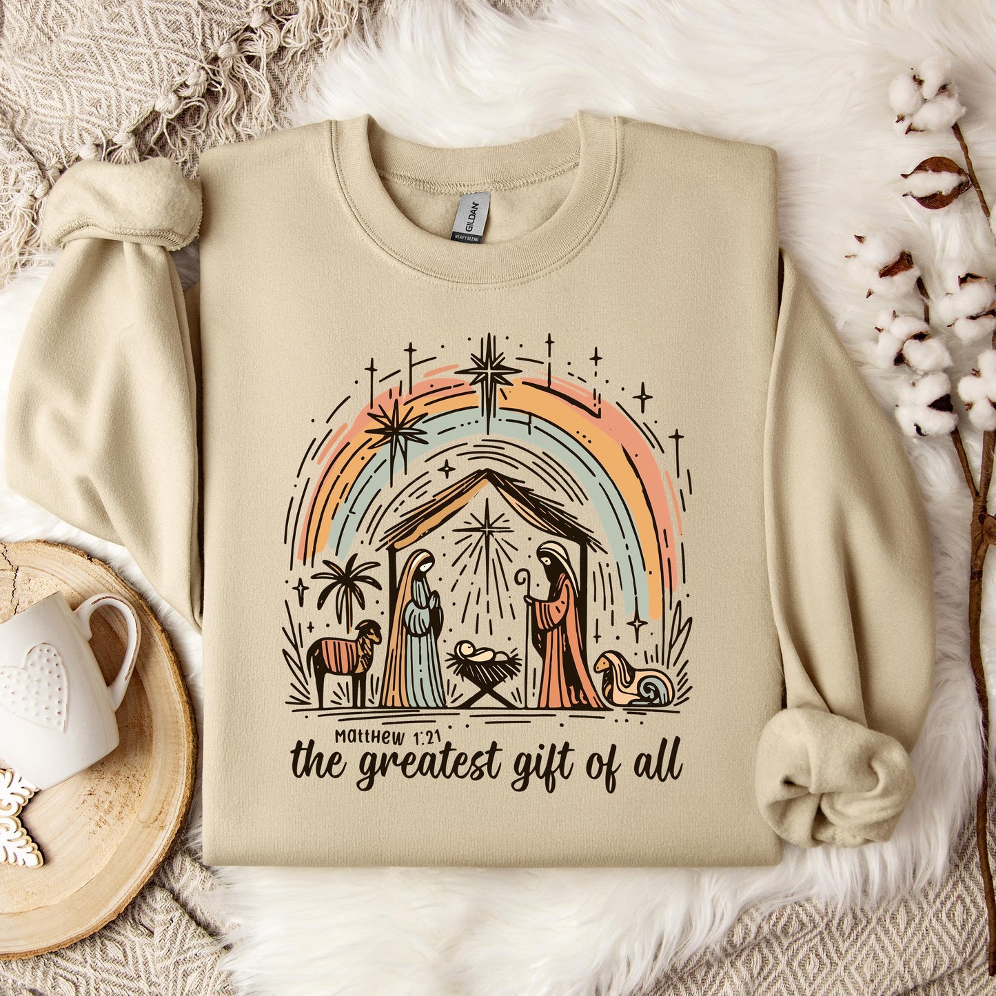 The Greatest Gift Of All Matthew 1.21 02 Sweatshirt