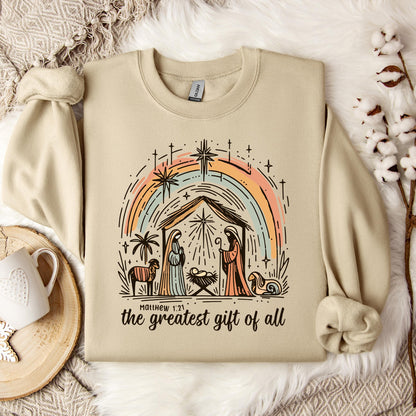 The Greatest Gift Of All Matthew 1.21 02 Sweatshirt