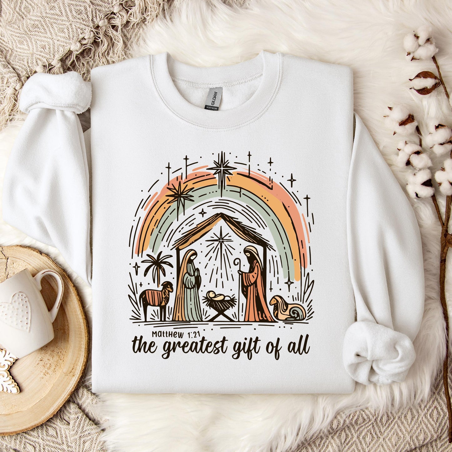 The Greatest Gift Of All Matthew 1.21 02 Sweatshirt