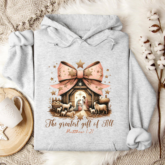 The Greatest Gift Of All Matthew 1.21 03 Hoodie