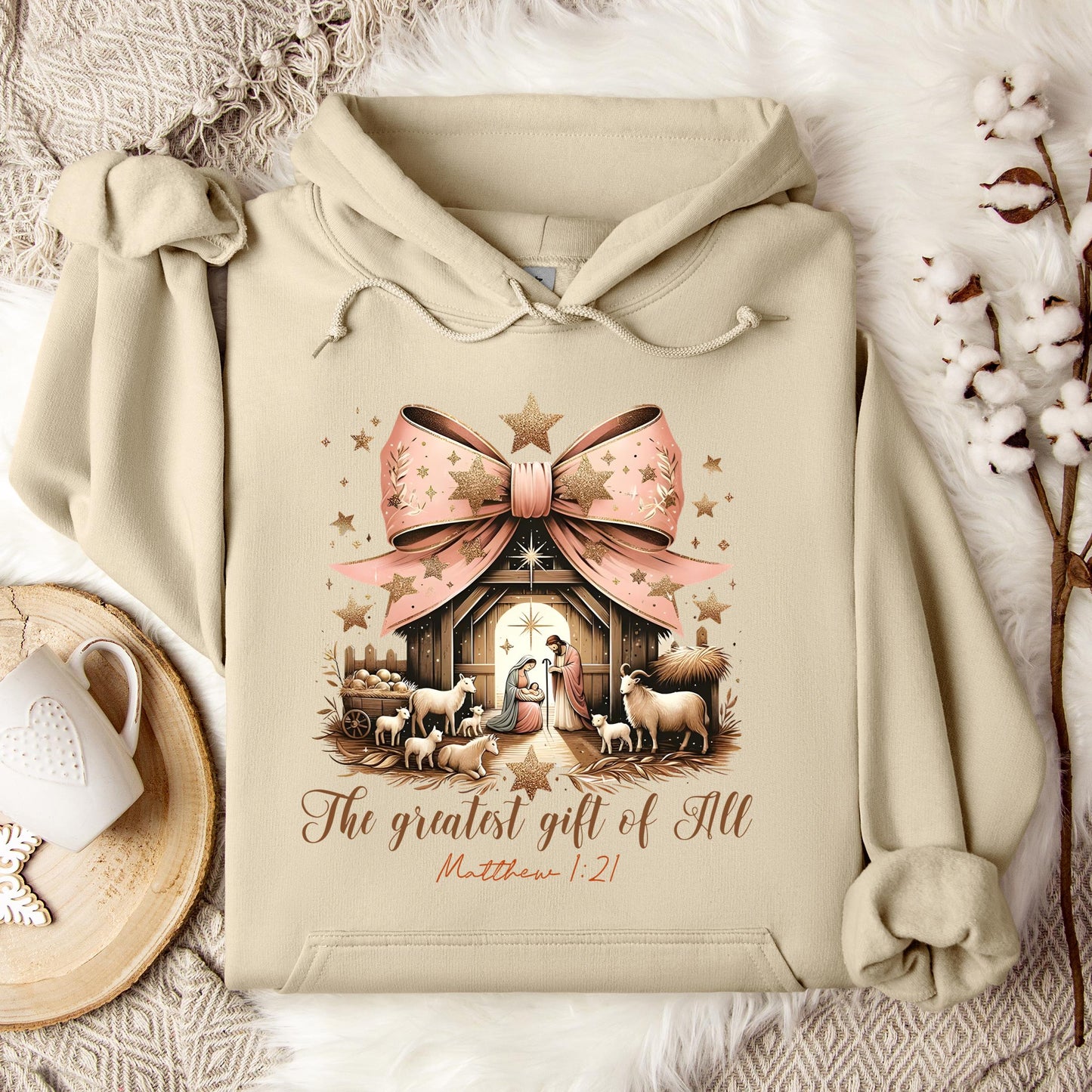 The Greatest Gift Of All Matthew 1.21 03 Hoodie