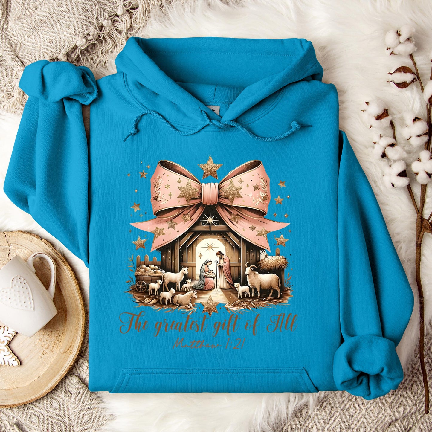 The Greatest Gift Of All Matthew 1.21 03 Hoodie
