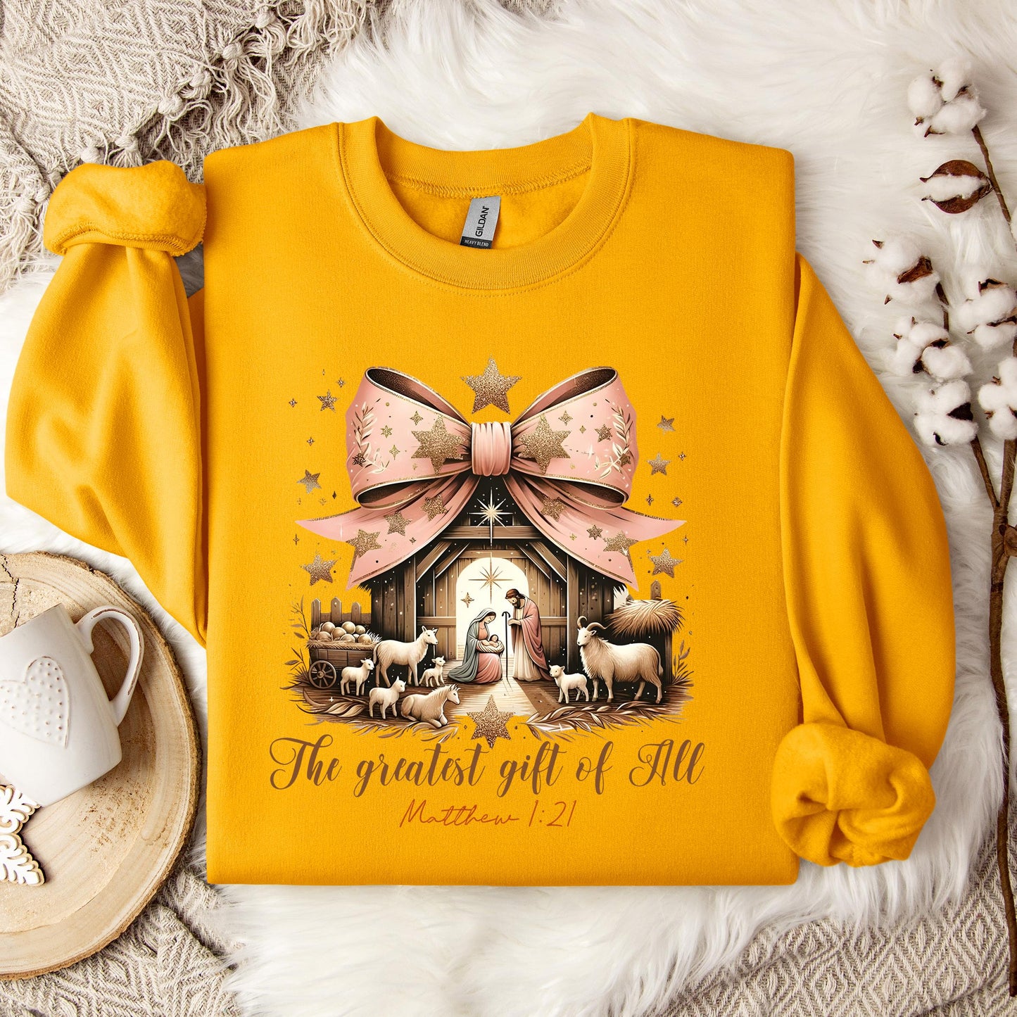 The Greatest Gift Of All Matthew 1.21 03 Sweatshirt