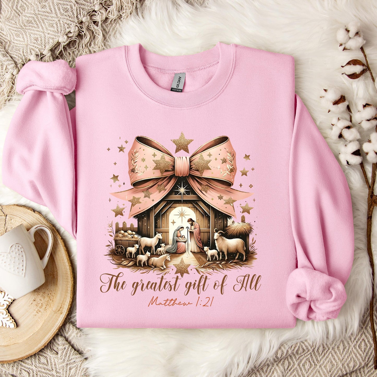 The Greatest Gift Of All Matthew 1.21 03 Sweatshirt