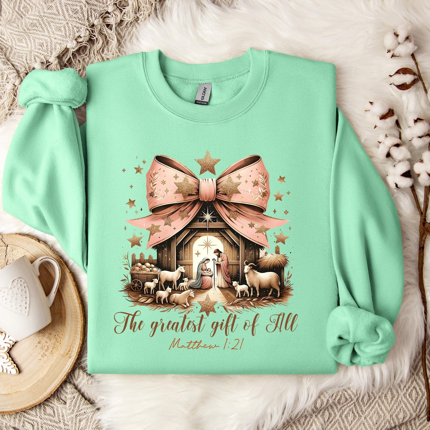 The Greatest Gift Of All Matthew 1.21 03 Sweatshirt