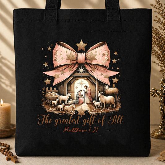 The Greatest Gift Of All Matthew 1.21 03 Tote Bag