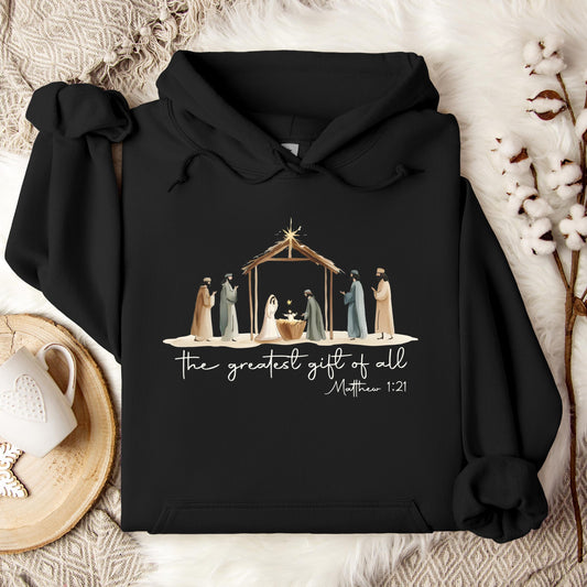 The Greatest Gift Of All Matthew 1.21 04 Hoodie