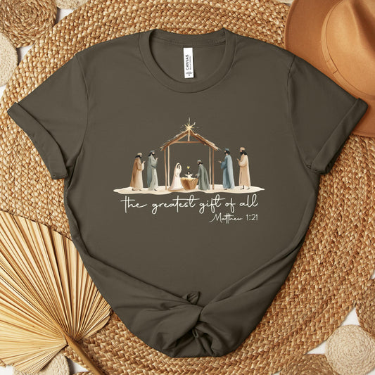 The Greatest Gift Of All Matthew 1.21 04 Premium T-shirt