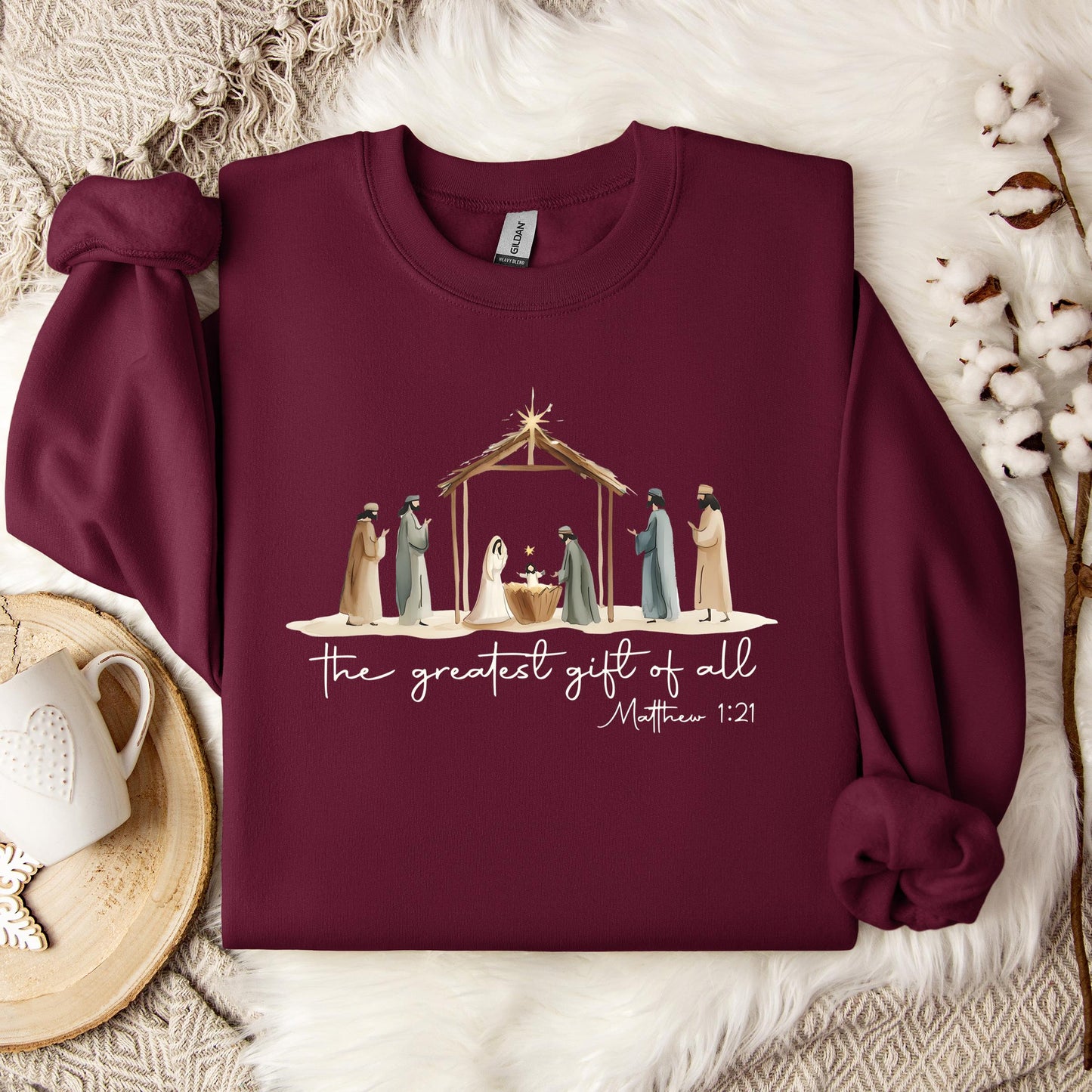 The Greatest Gift Of All Matthew 1.21 04 Sweatshirt