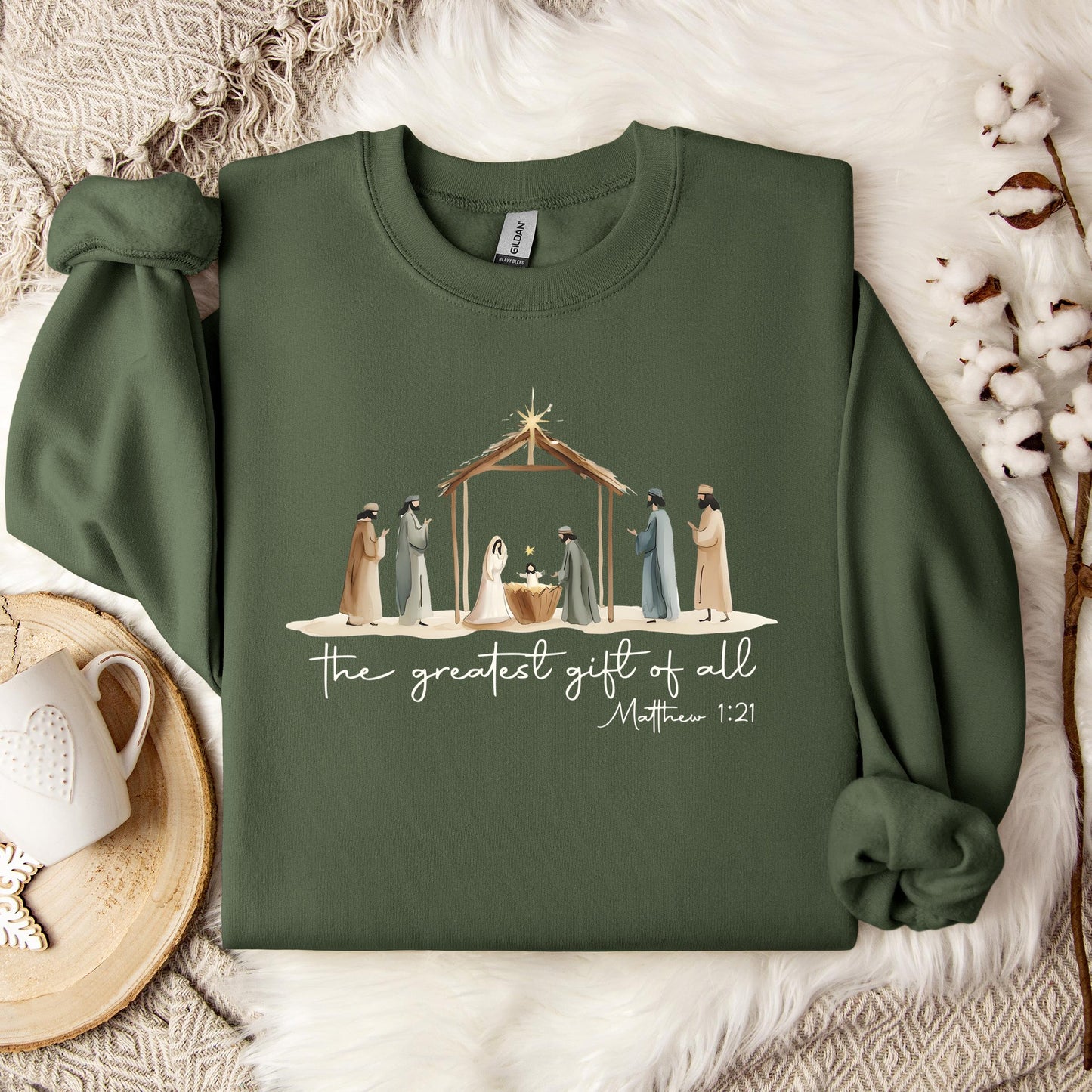 The Greatest Gift Of All Matthew 1.21 04 Sweatshirt