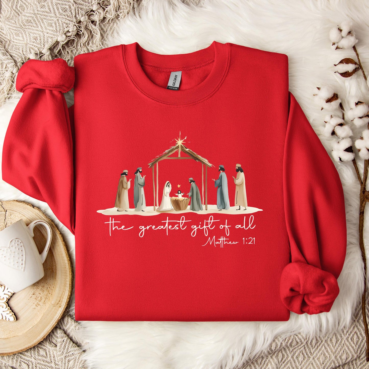 The Greatest Gift Of All Matthew 1.21 04 Sweatshirt