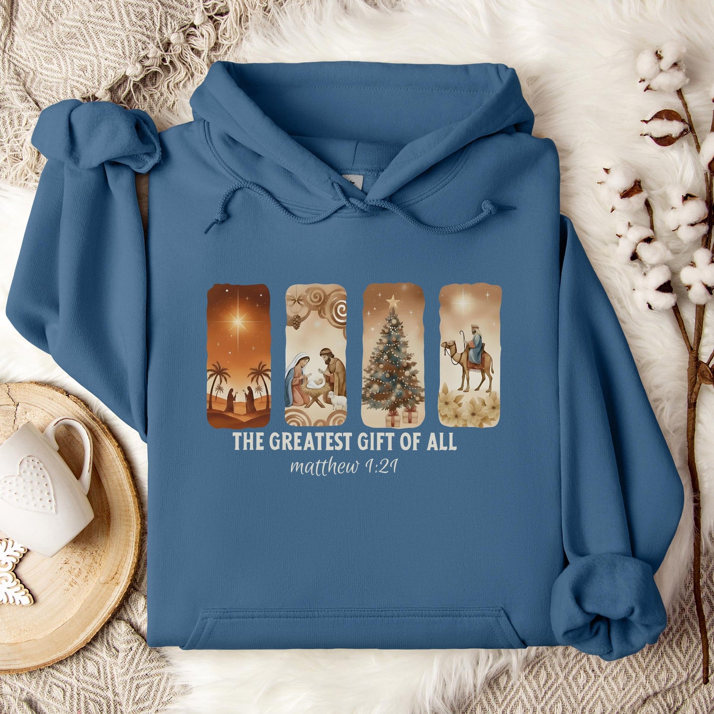 The Greatest Gift Of All Matthew 1.21 06 Hoodie