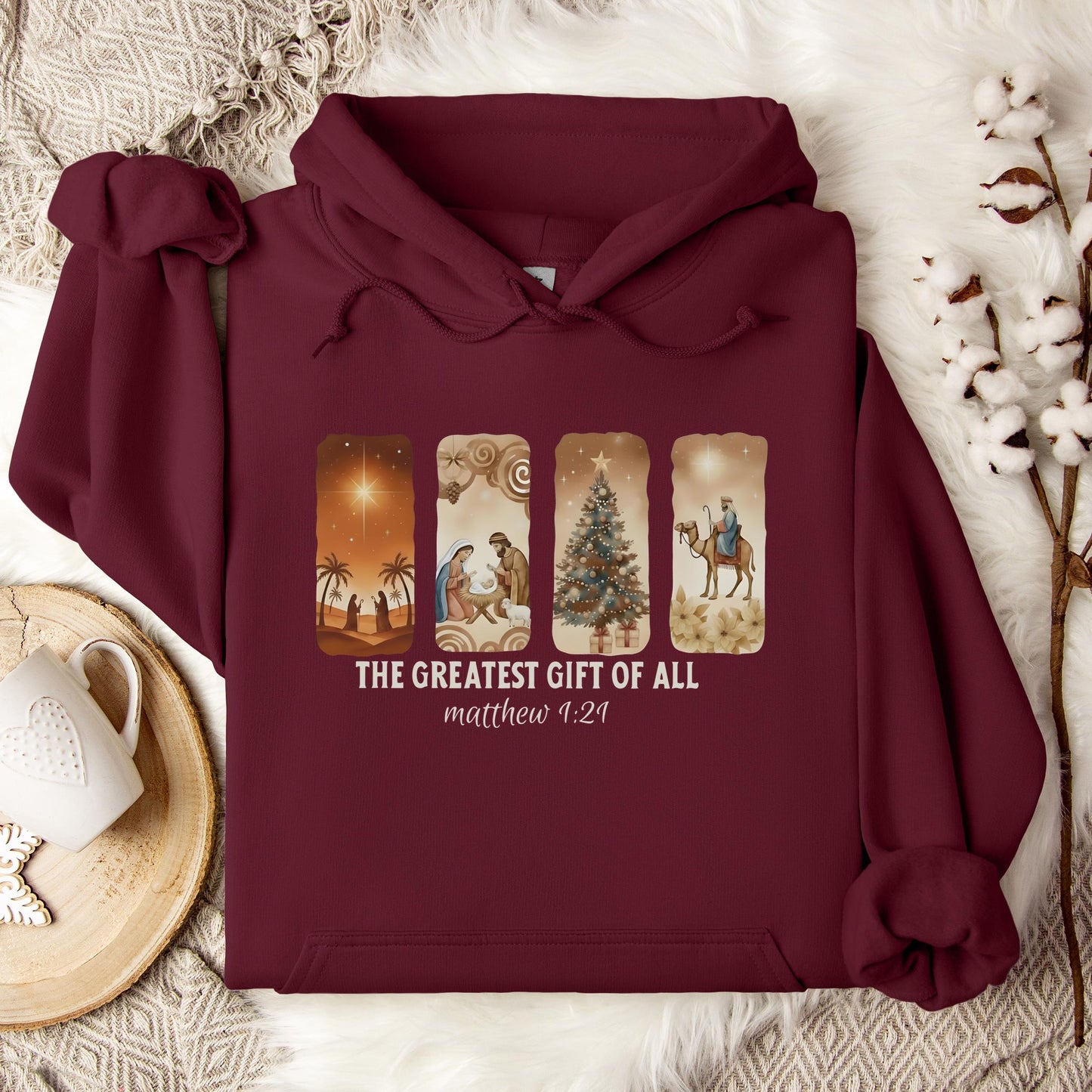 The Greatest Gift Of All Matthew 1.21 06 Hoodie